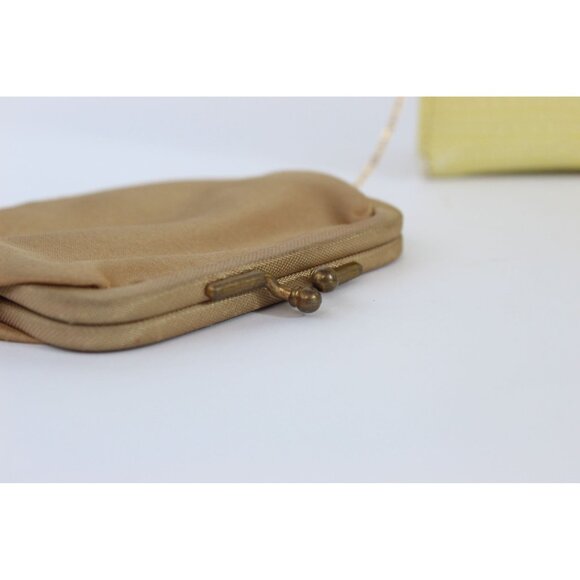 Vintage L & M After Five Bamboo Frame Clutch with Faux Lizard Finish and Attache - Picture 10 of 16